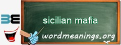 WordMeaning blackboard for sicilian mafia